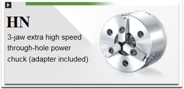 HN 3-JAW EXTRA HIGH SPEED THROUGH-HOLE POWER CHUCK